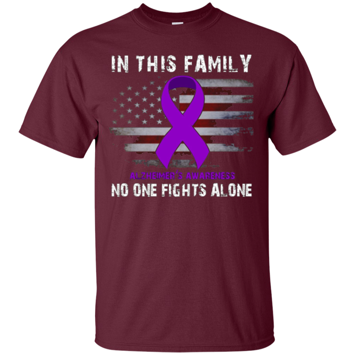 Alzheimer's Awareness Shirt - No One Fights Alone