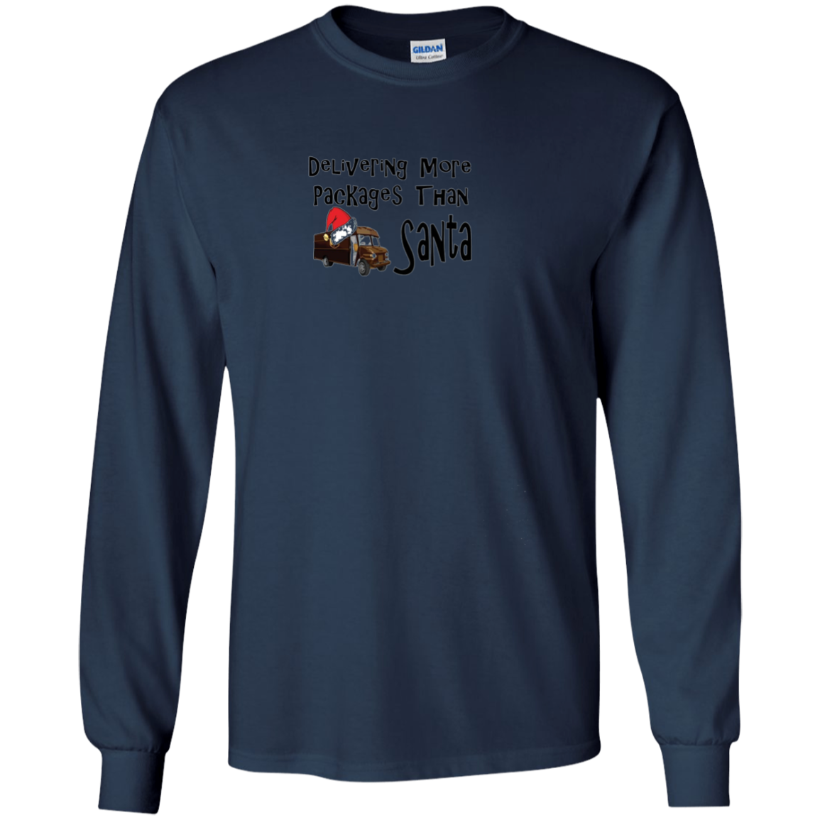 "Delivering More Packages Than Santa" Delivery Truck Shirt