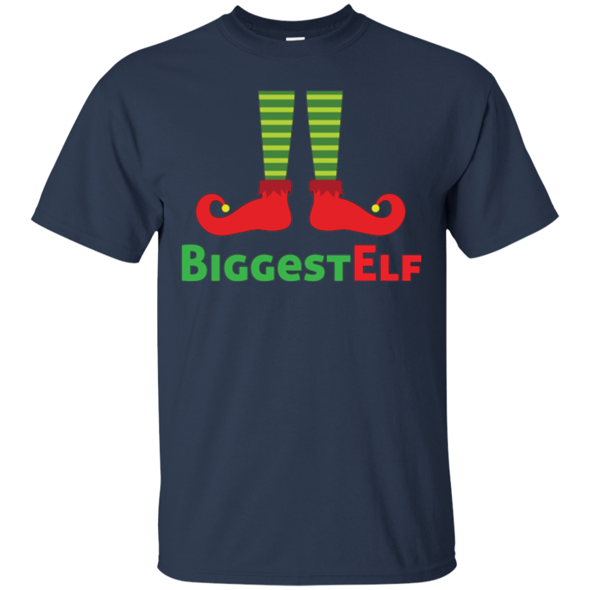 Biggest Elf Matching Family Christmas Picture Greeting Cards