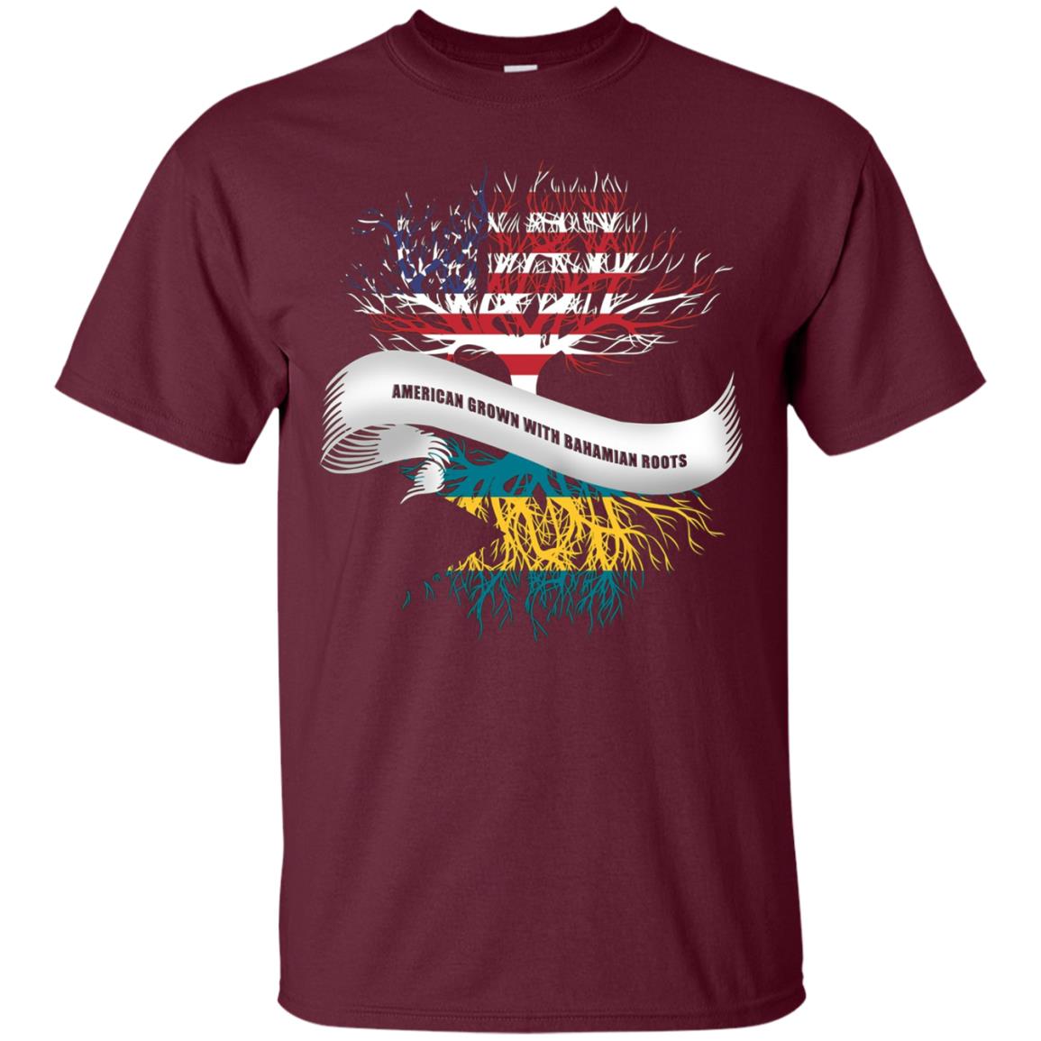 American Grown with Bahamian Roots T-Shirt Bahamas Tee