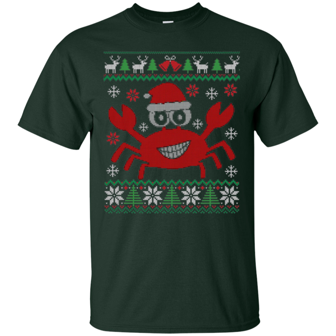 Santa Claws Festive Crab Ugly Christmas Sweater T-Shirt
