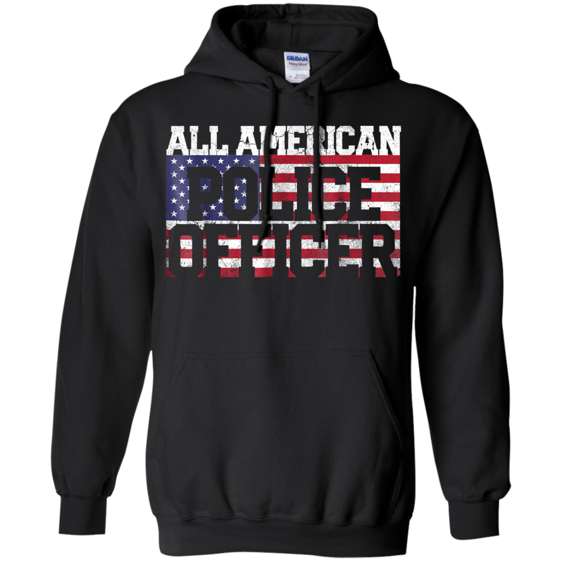 4th of July TShirt All American Police Officer Father's Day