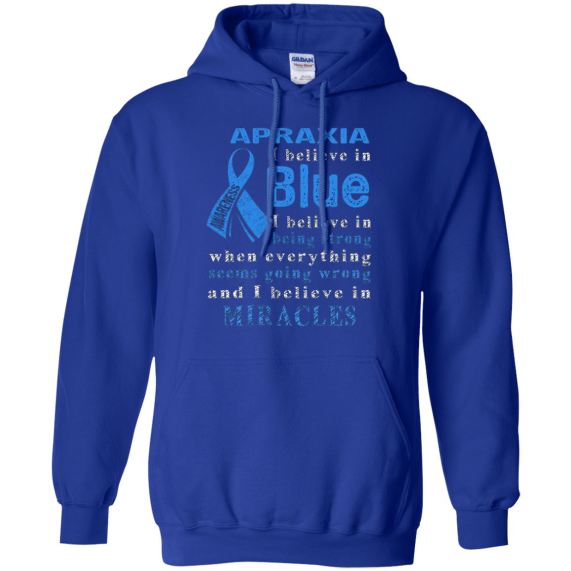 Apraxia Awareness I believe in Blue t-shirt