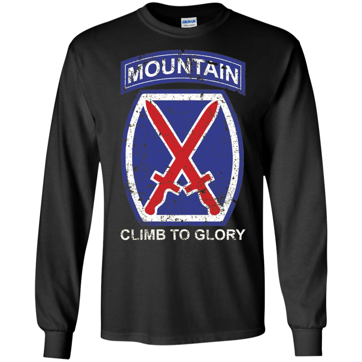 10th Mountain Division T Shirt Climb To Glory - 20324