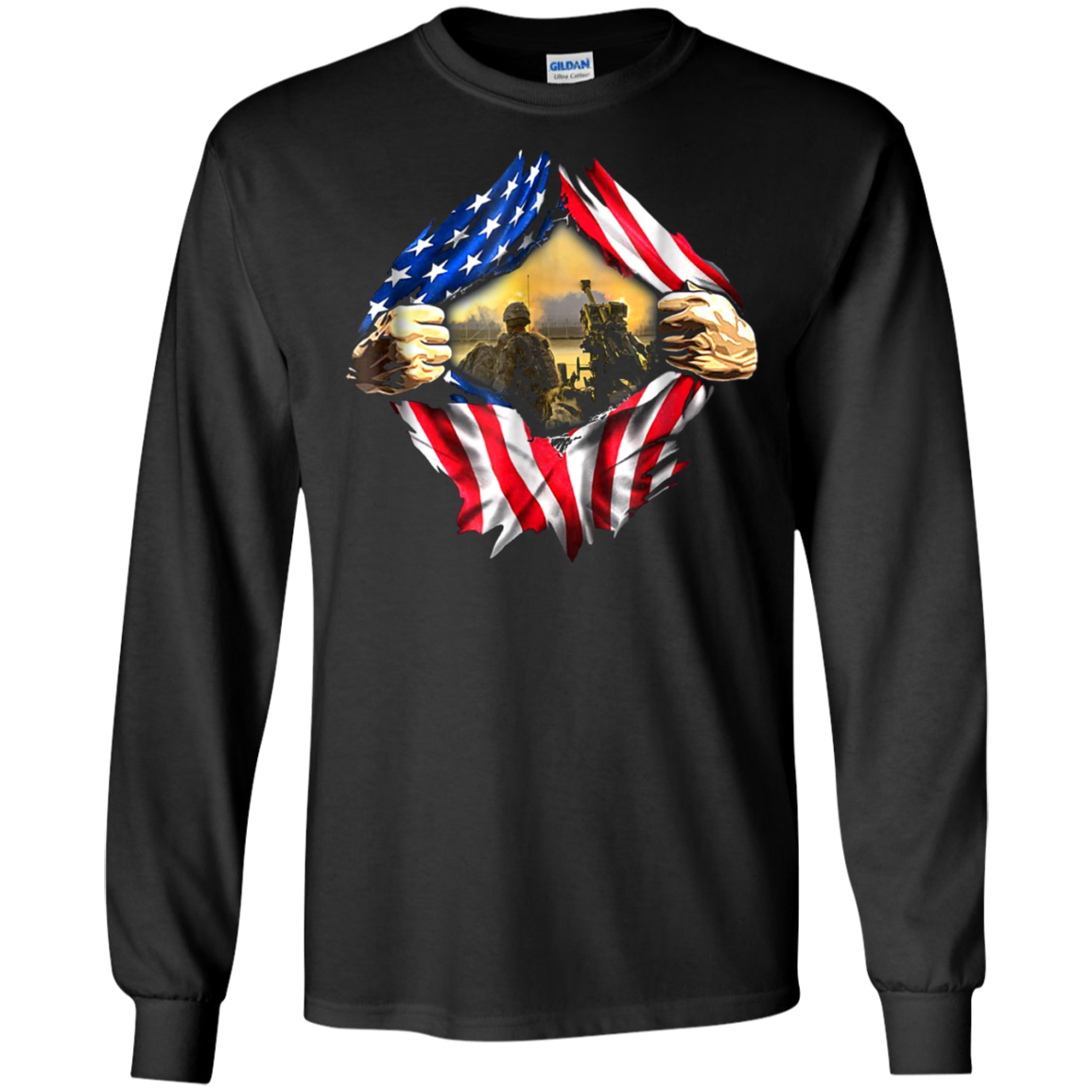 Artilleryman US Flag Awesome T-shirt