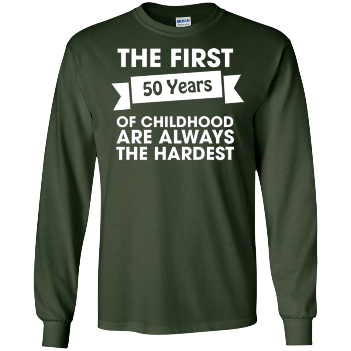 50th Birthday Funny Tshirt | The First Fifty Are The Hardest