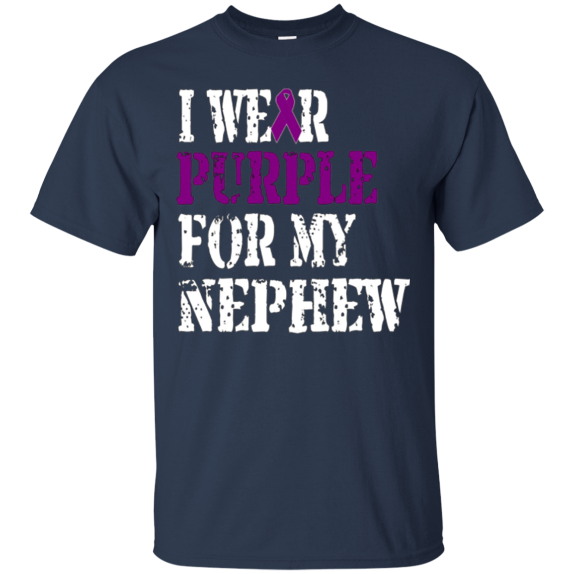 Alzheimer's Awareness T-Shirt I Wear Purple For My Nephew