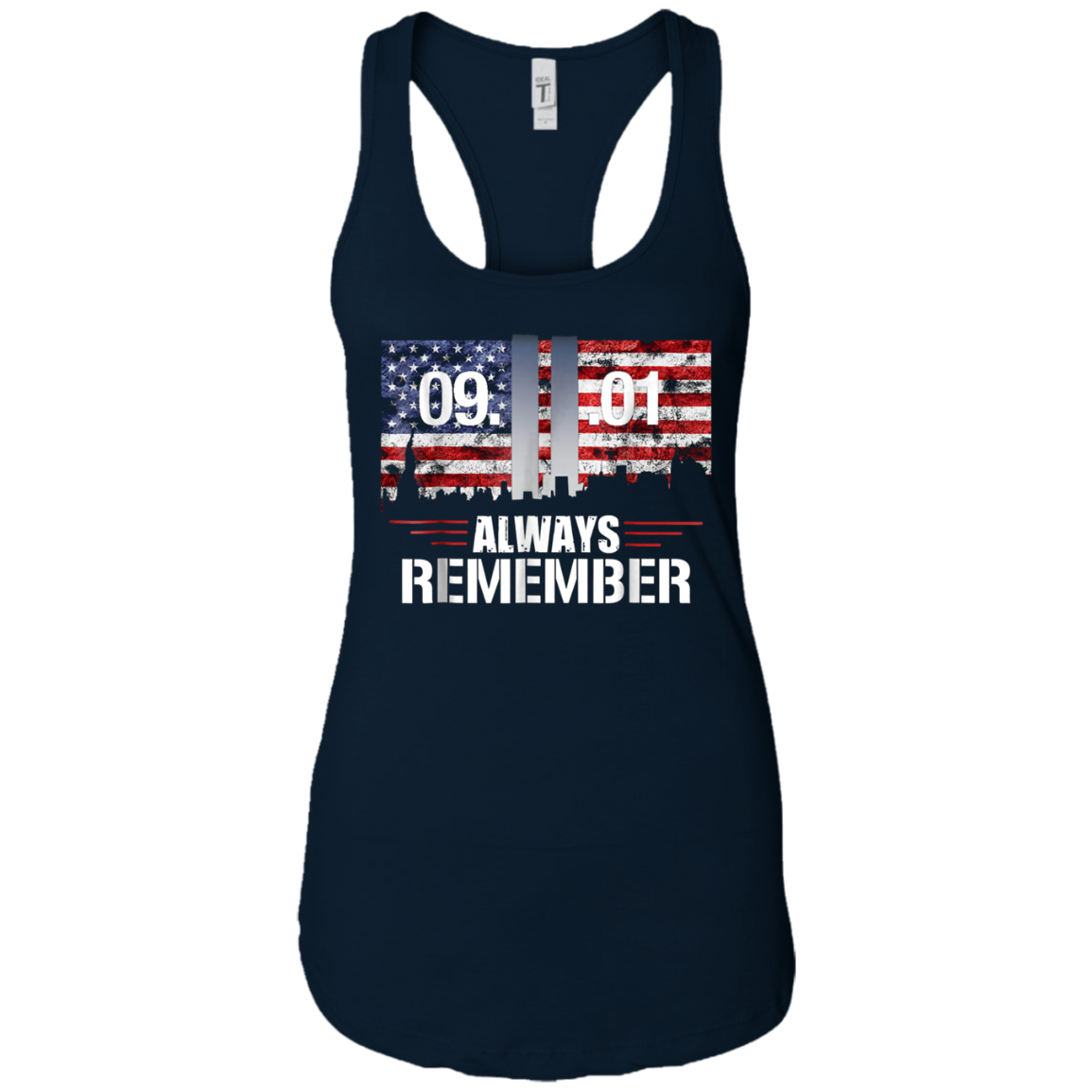Always Remember 9/11 Memorial USA Flag Patriot Day Tee
