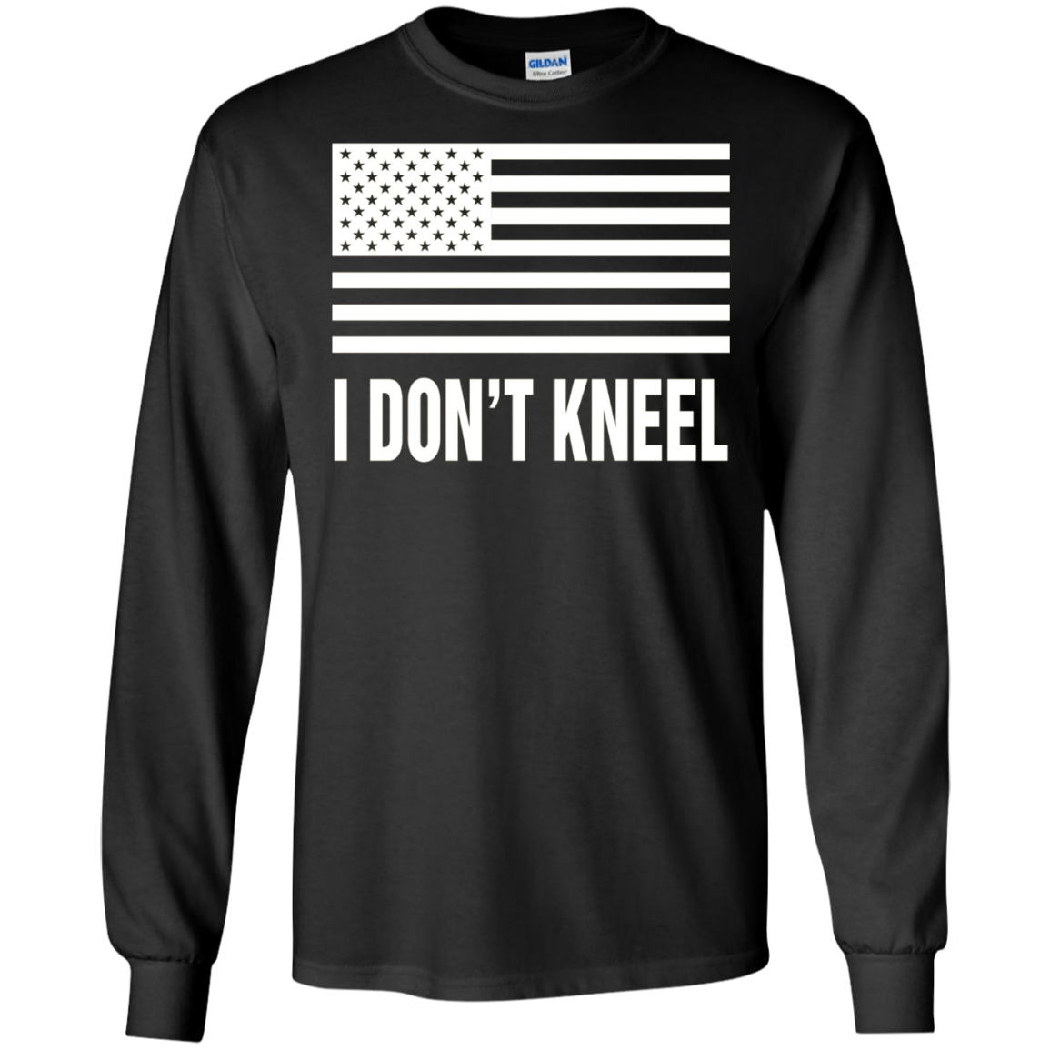 American Flag I Don't Kneel Patriotic T-Shirt