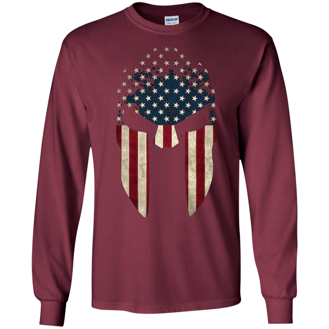American Spartan Old Glory Molon Labe USA Flag T-Shirt