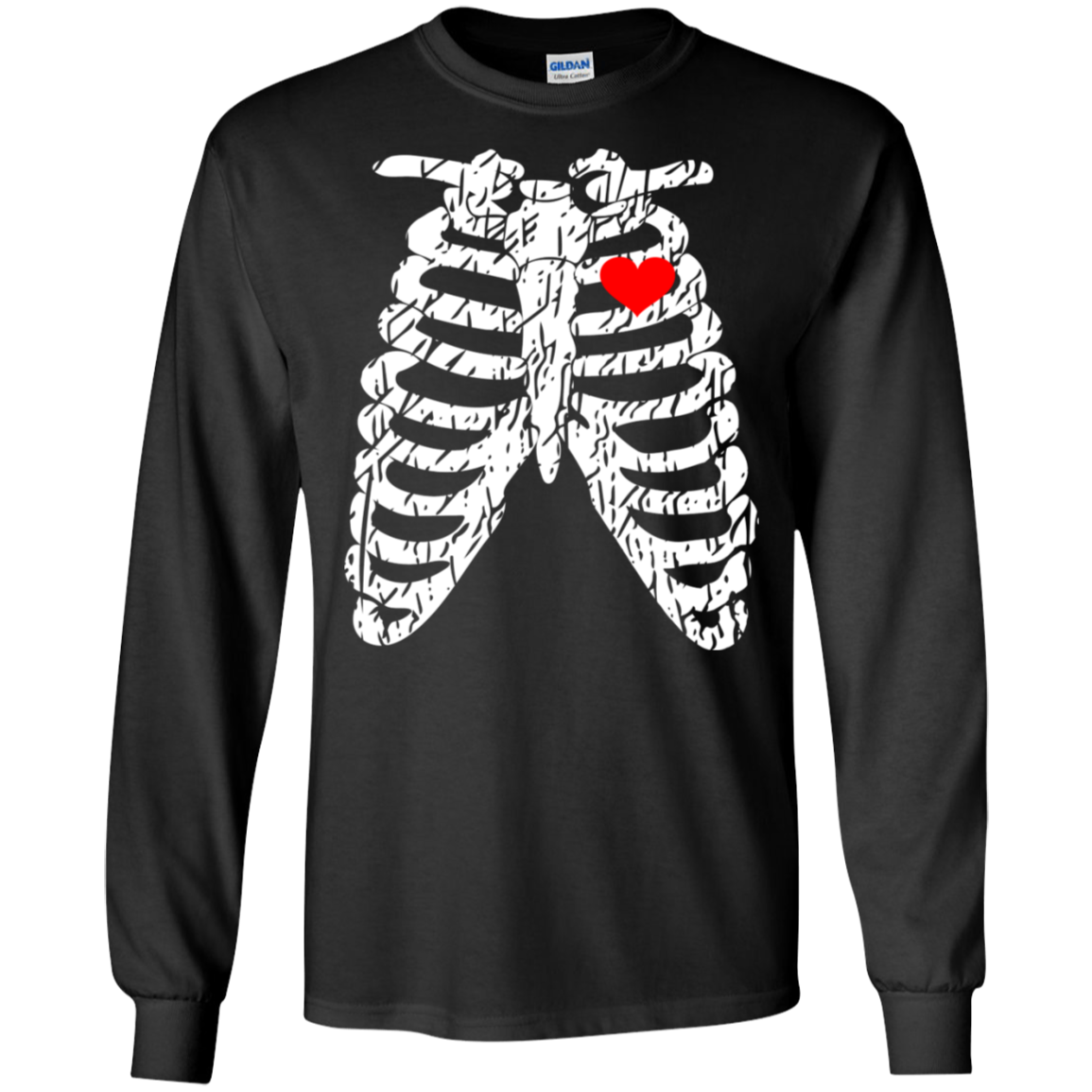 Funny Halloween Skeleton Costume Long Sleeve Shirt