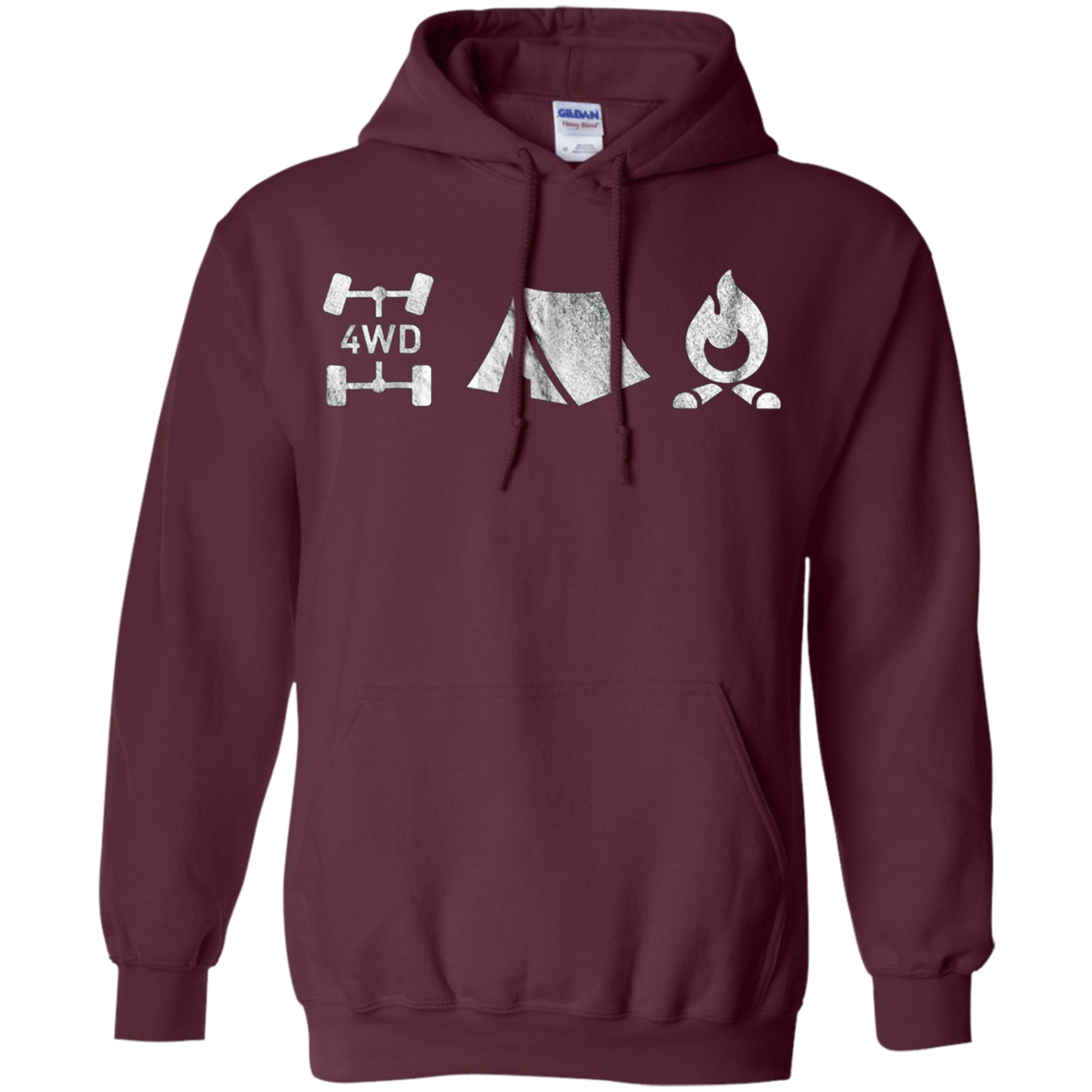 4WD Overland Explorer Tee 4x4 Tent Camp Fire T-Shirt