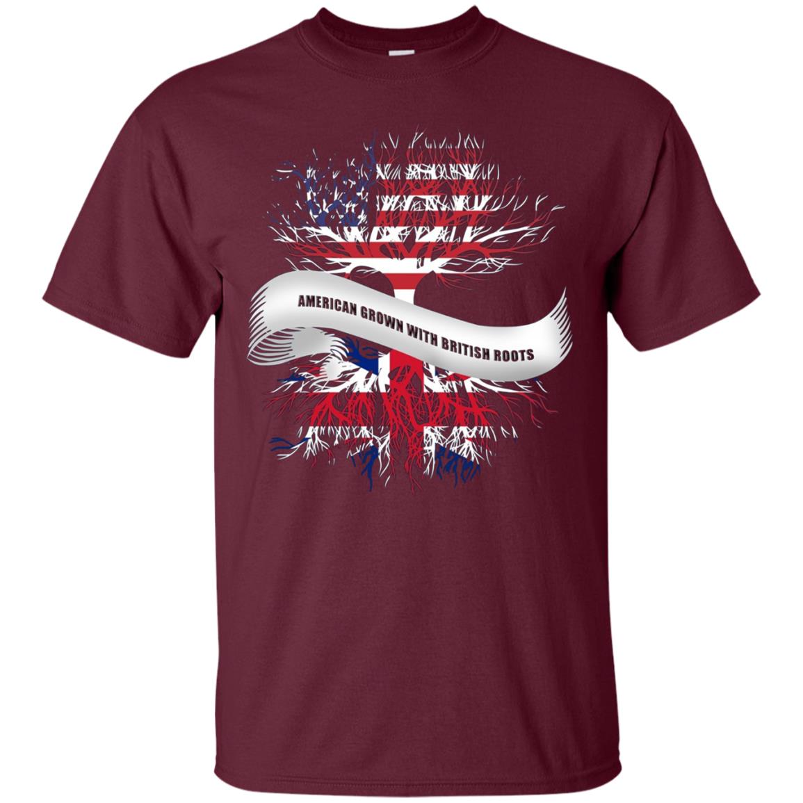 American Grown With British Roots T-Shirt Great Gift Tee
