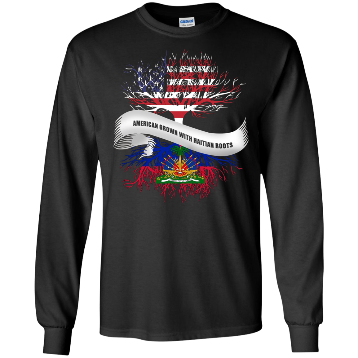 American Grown With Haitian Roots T-Shirt Haiti Tee