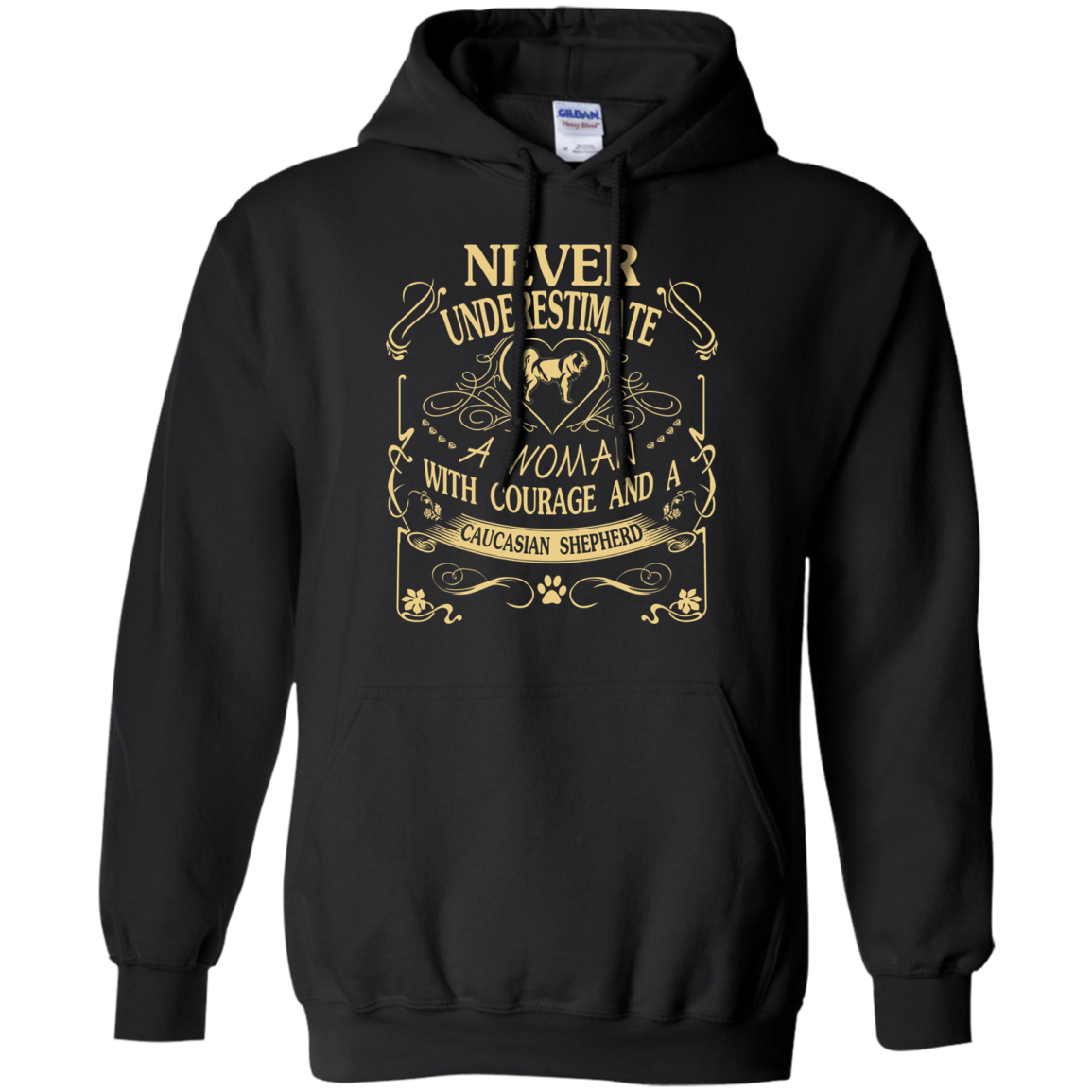 A Woman With Courage And a Caucasian Shepherd cute gift