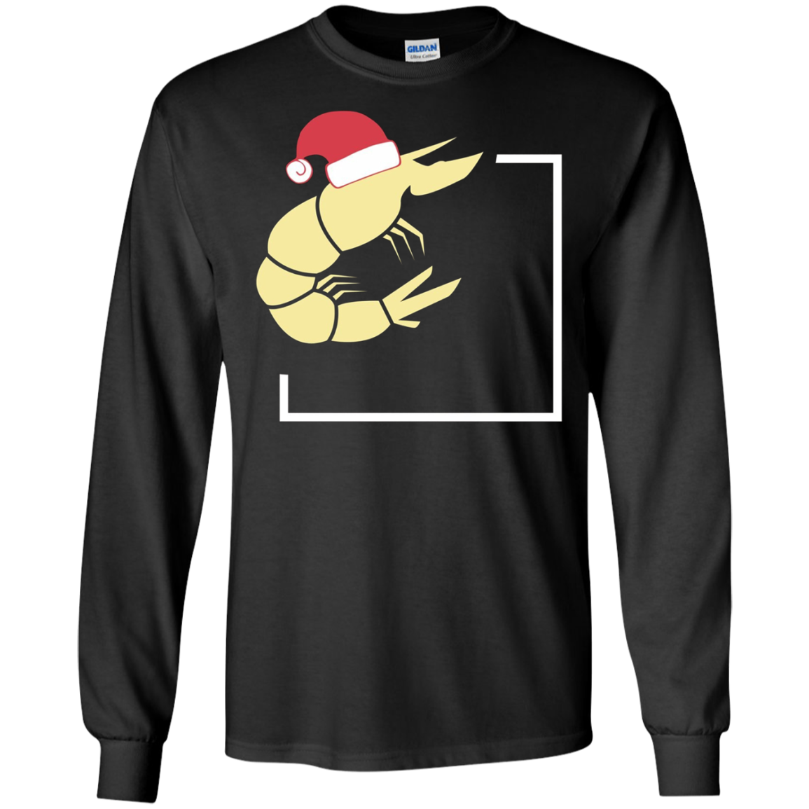 Christmas Shrimp T-Shirt - Shrimp With Santa Hat Tee
