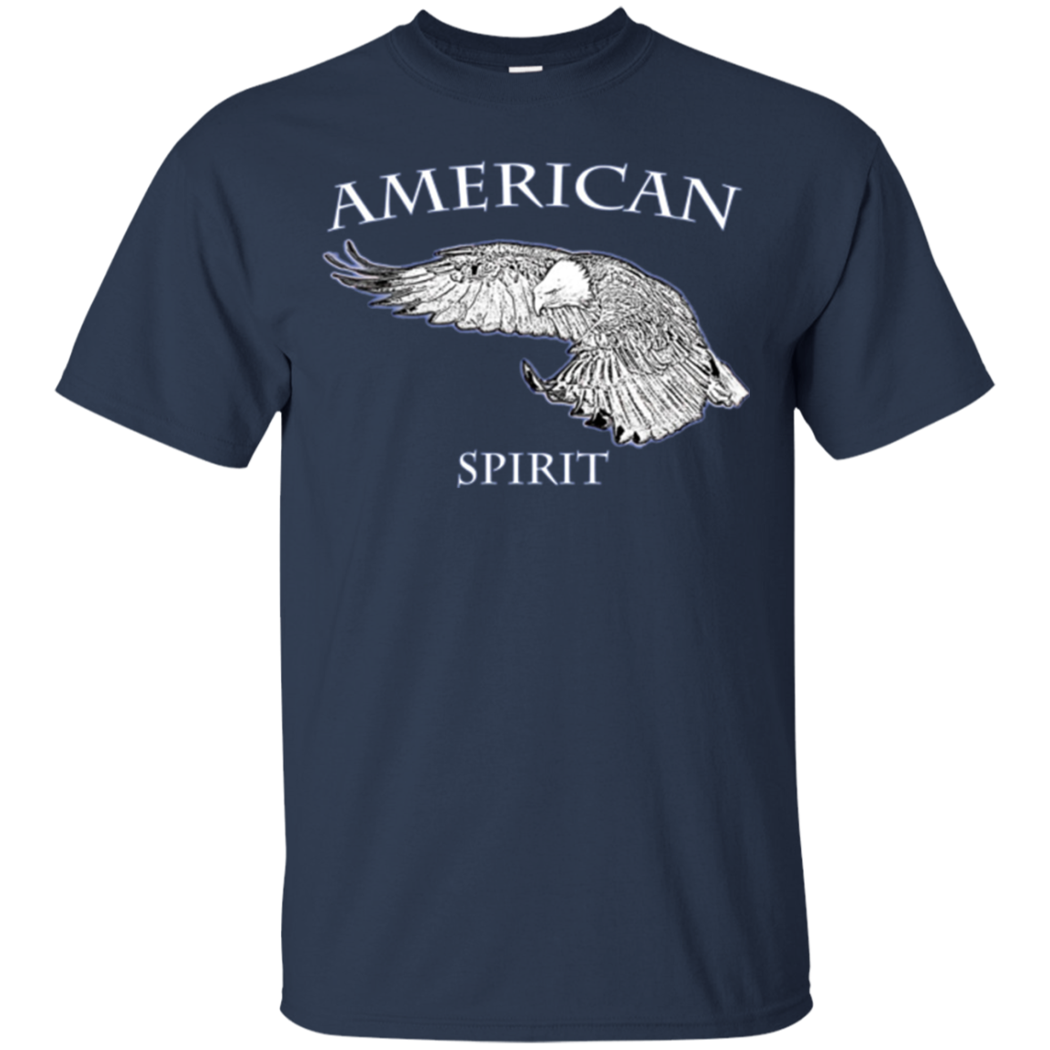 AMERICAN Spirit Bald Eagle Long Sleeve T-shirt B & W Art