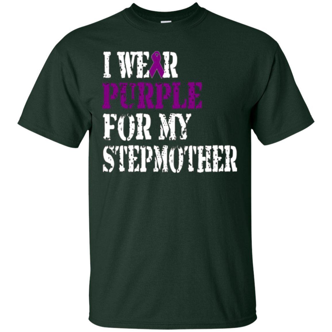 Alzheimer's Awareness Tshirt I Wear Purple For My Stepmother
