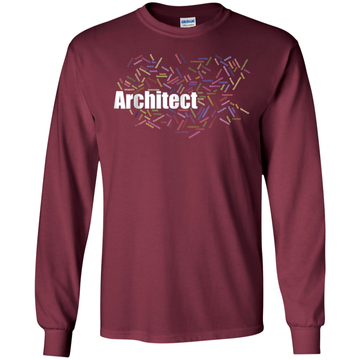 Architect Gift Terms T-Shirt Word Cloud Planner Draftsman