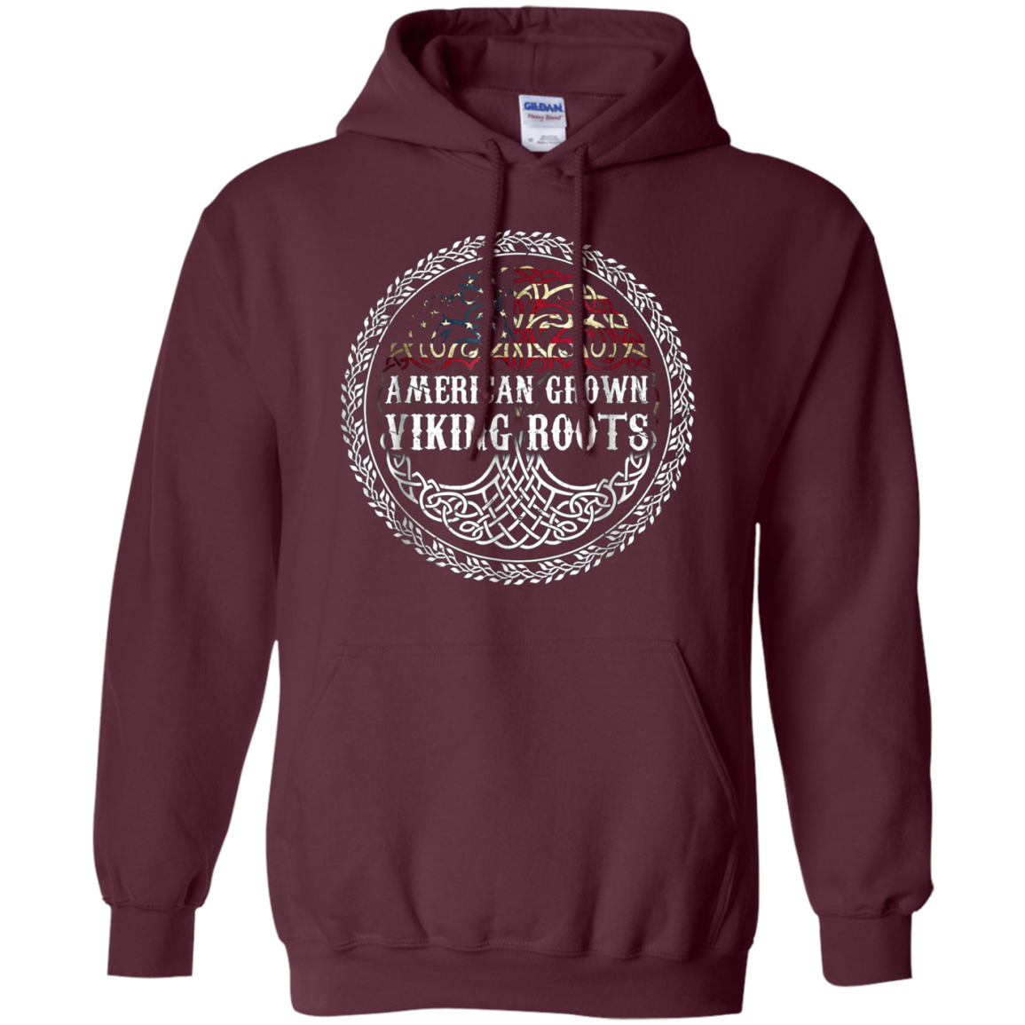 American Grown - Viking Roots T-shirt American Flag Tree Tee