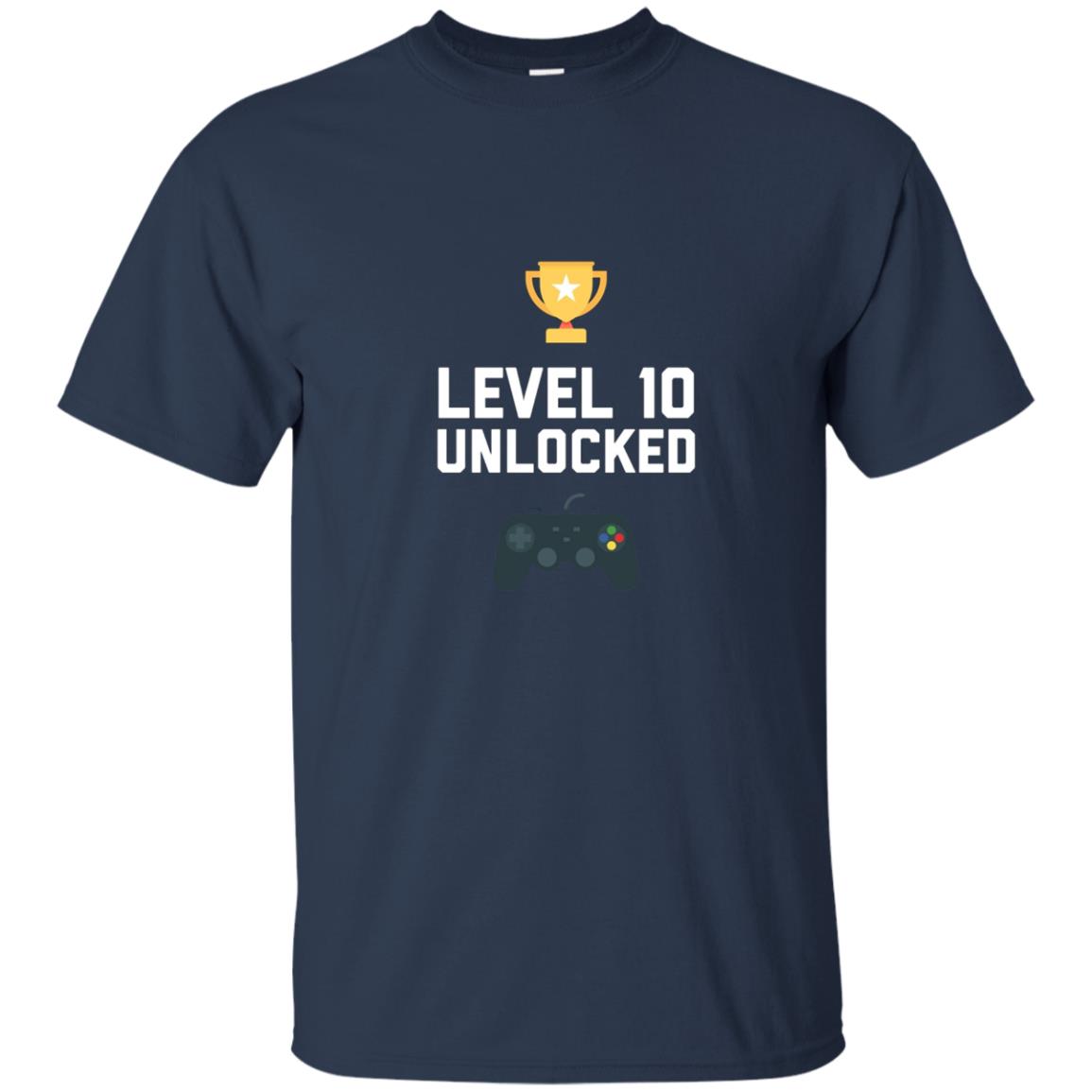 10th Birthday Shirt Gift 10 Year Old Level Up Gamer Tshirt