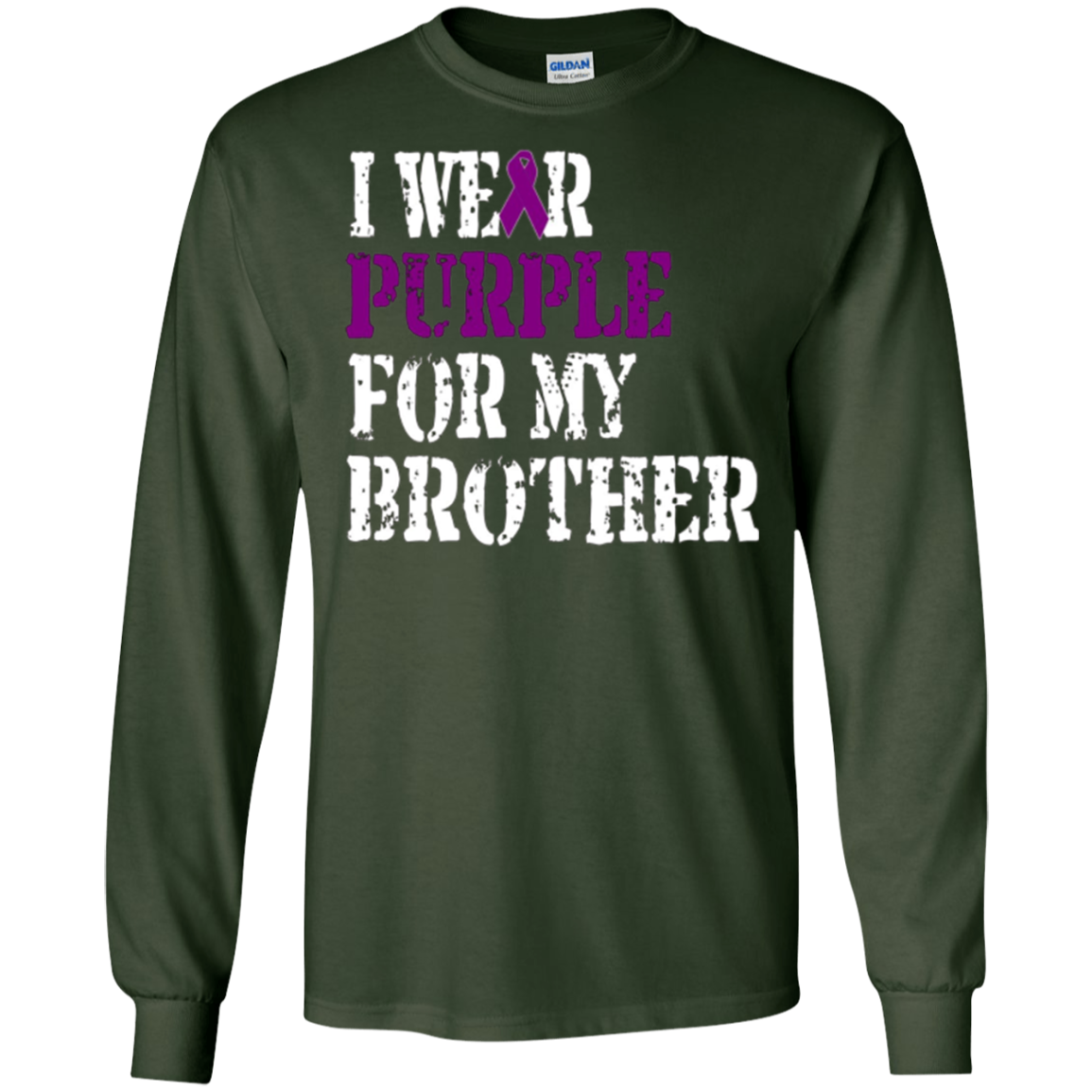 Alzheimer's Awareness T-shirt I Wear Purple For My Brother