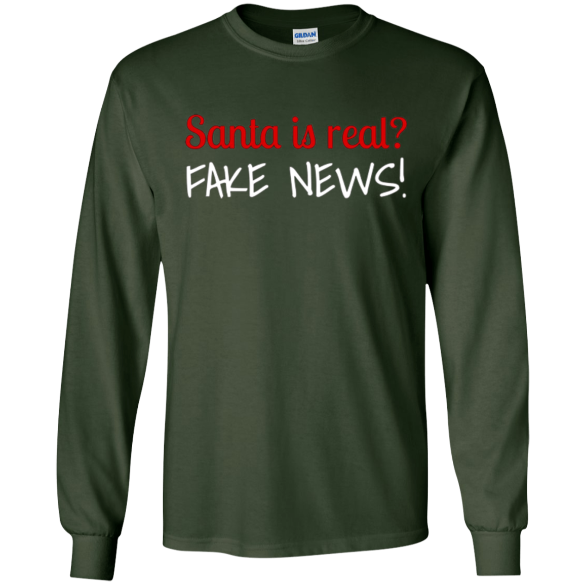 Santa Fake News T-Shirt Trump Joke Funny Christmas Gift