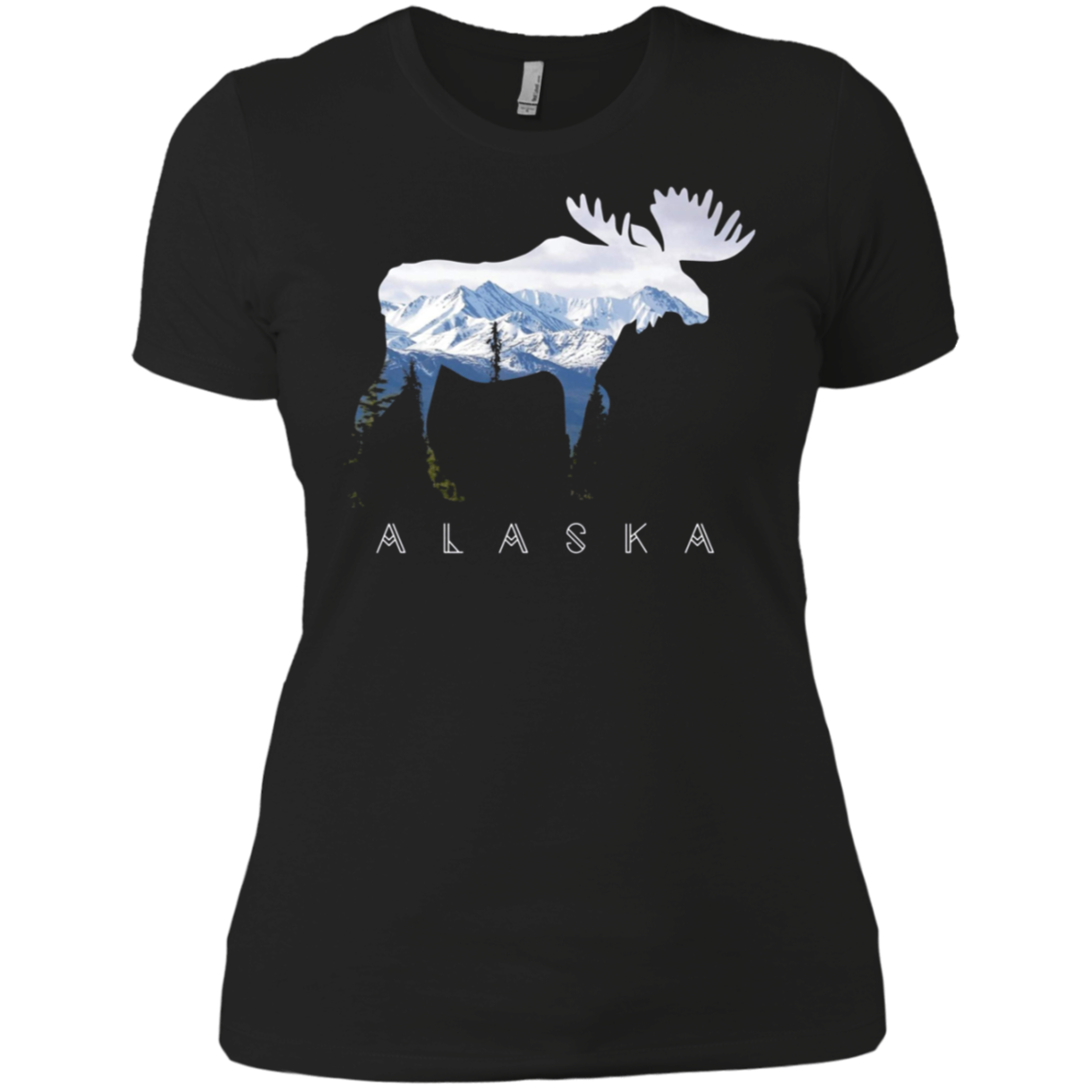 Alaska Day Moose Snowy Mountain Shirt