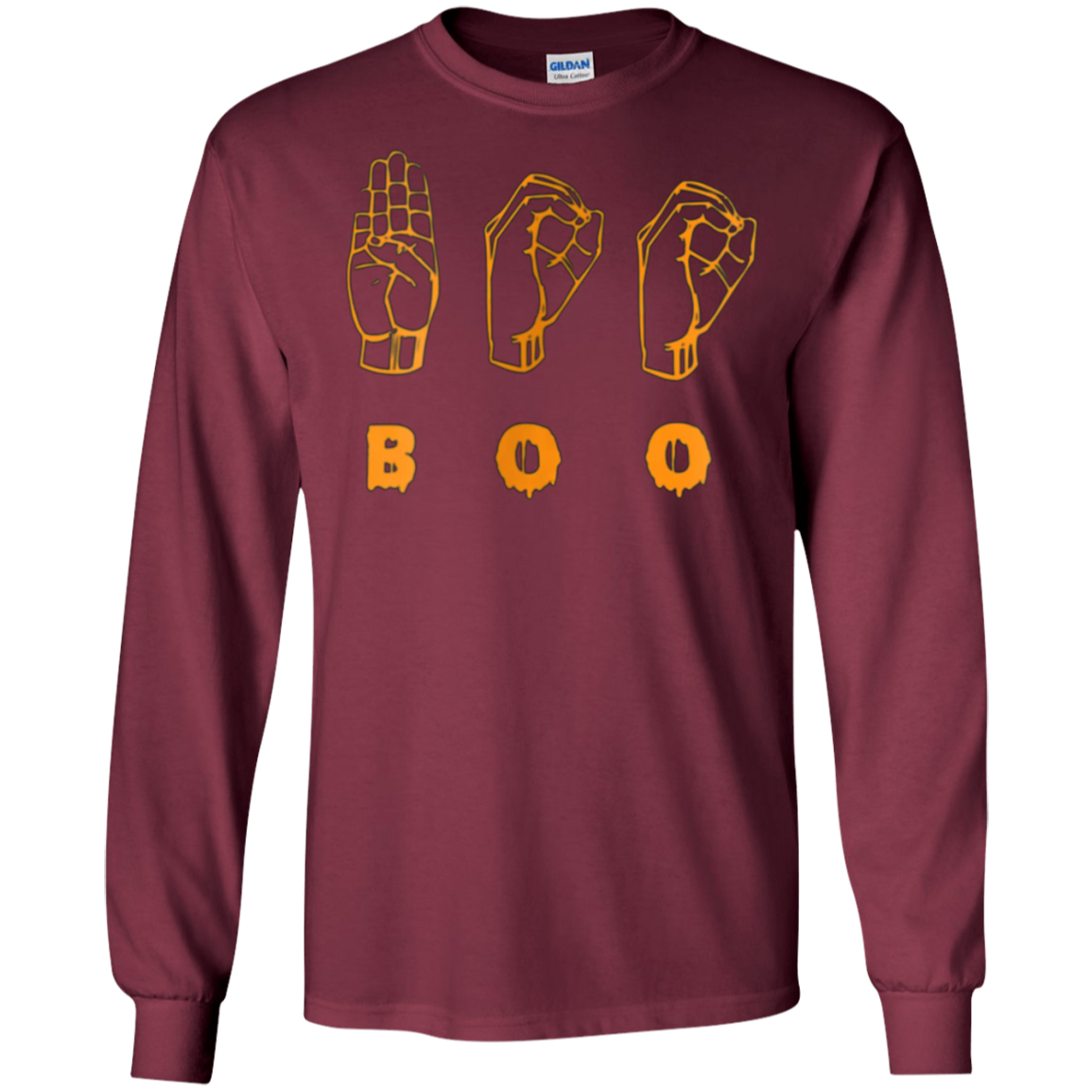 American Sign Language ASL BOO Halloween T-shirt