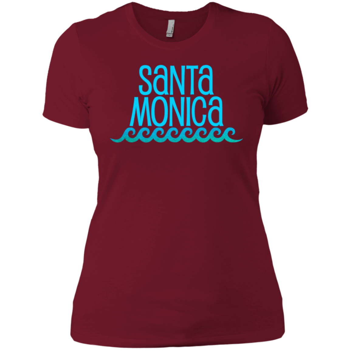 Santa Monica Beach Long Sleeve T-Shirt Waves Surf Tee Shirt