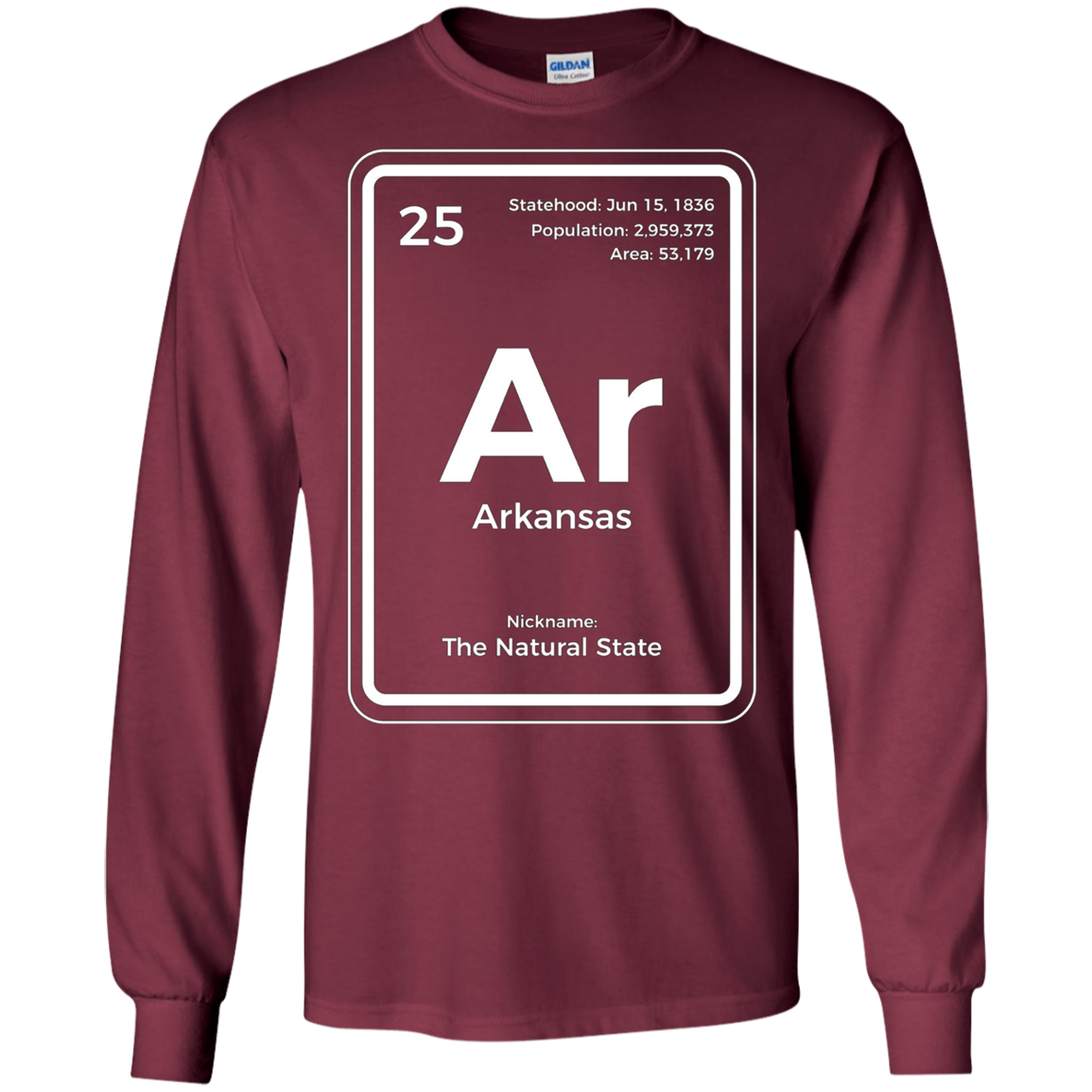 Arkansas T Shirt Periodic Table The Natural State