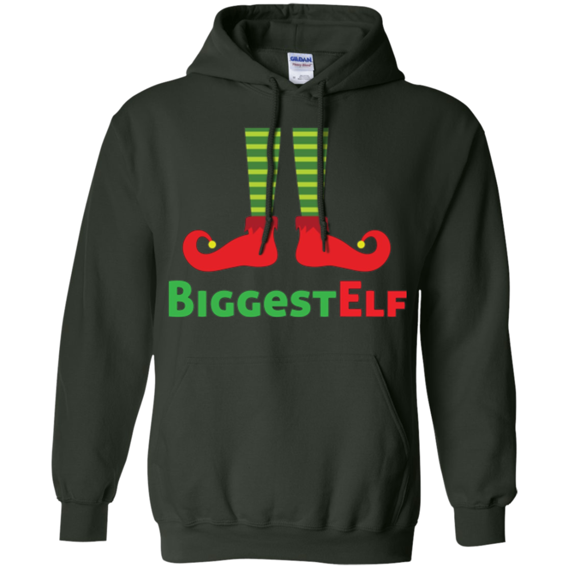 Biggest Elf Matching Family Christmas Picture Greeting Cards