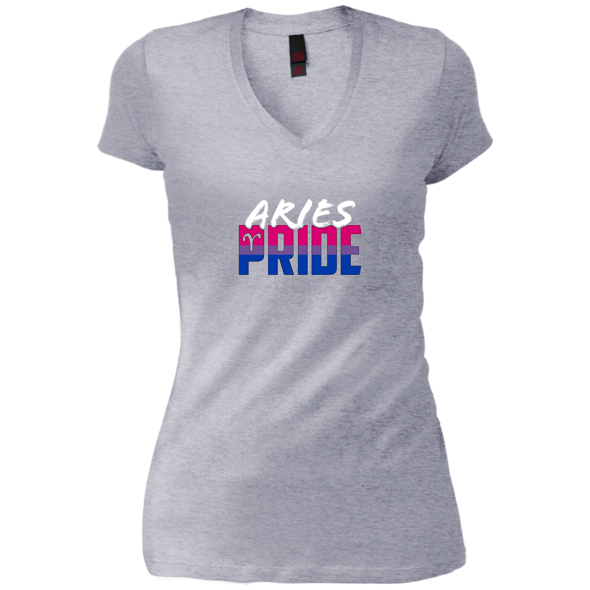 Aries Bisexual Pride Flag Zodiac Sign Long Sleeve T-Shirt