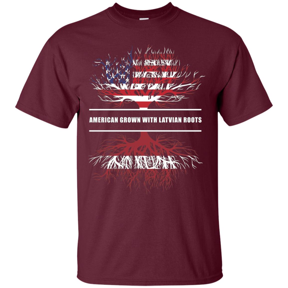 American Grown With Latvian Roots T-Shirt Latvia Tee