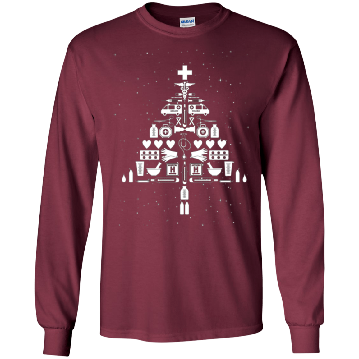 Christmas Tree Stethoscope Nurse T-shirt