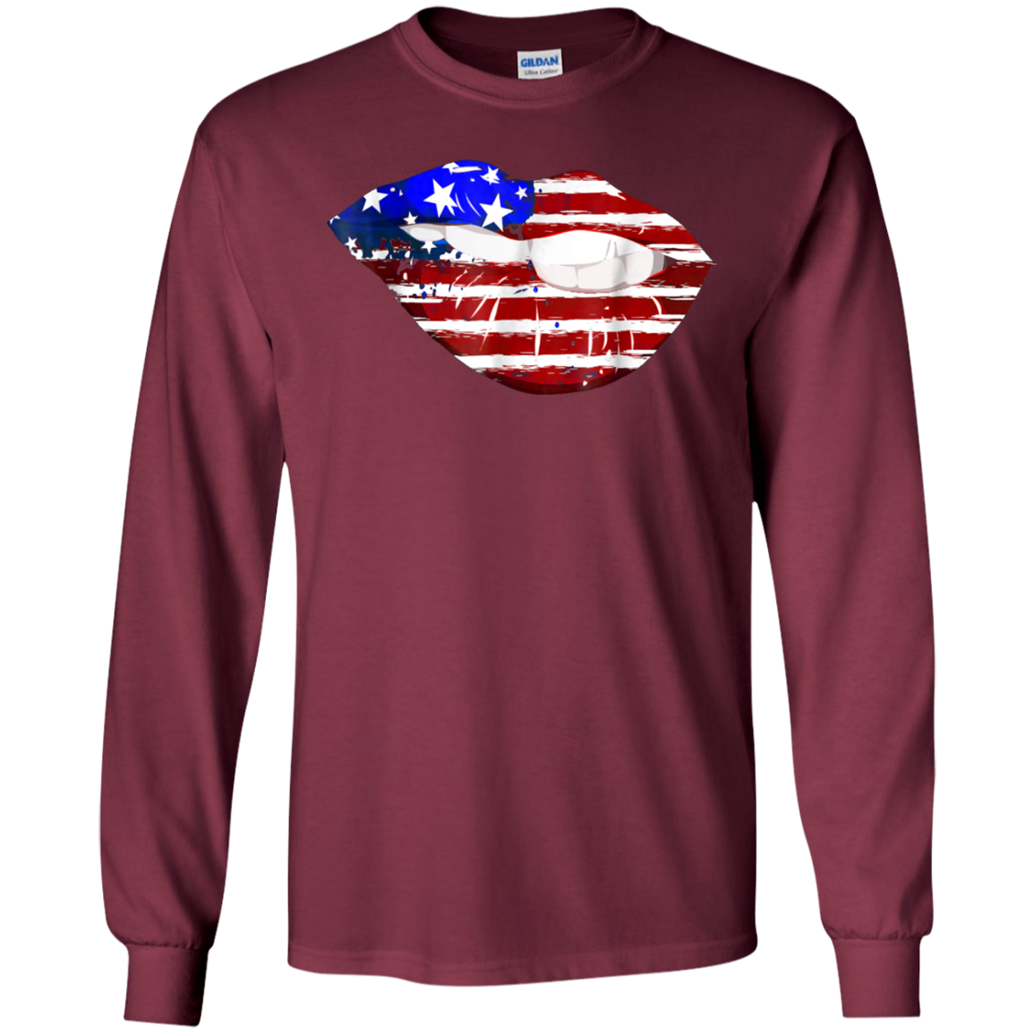 American Flag Sexy Lips Shirt -July 4th Gift