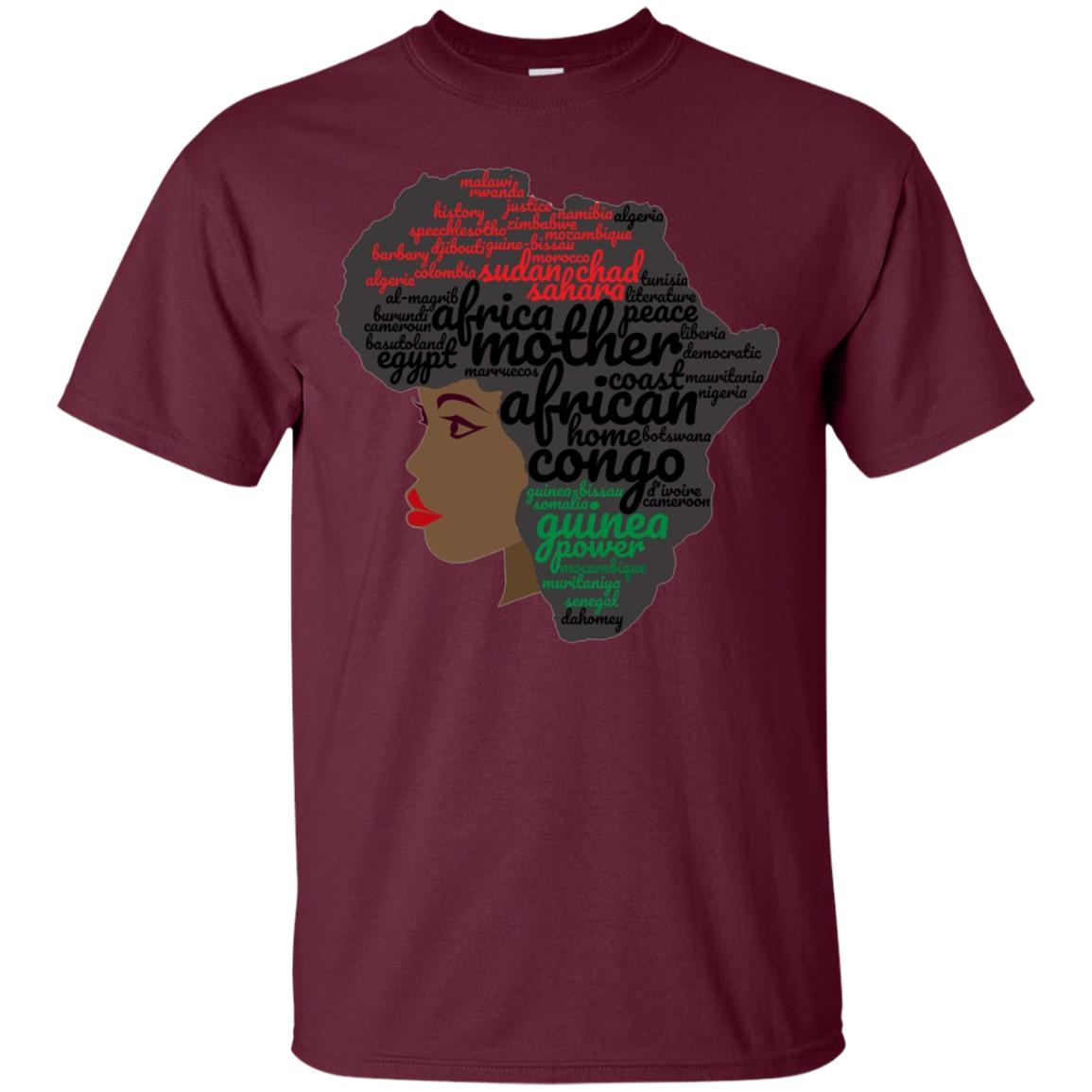 Afro Word Art Natural Hair T-Shirt for Black Women