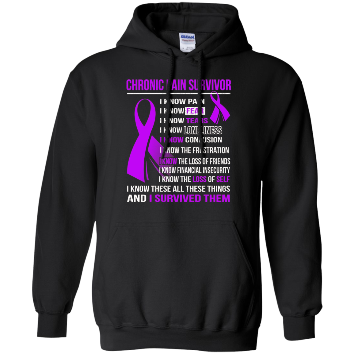 CHRONIC PAIN Survivor i know pain, tears t-shirt
