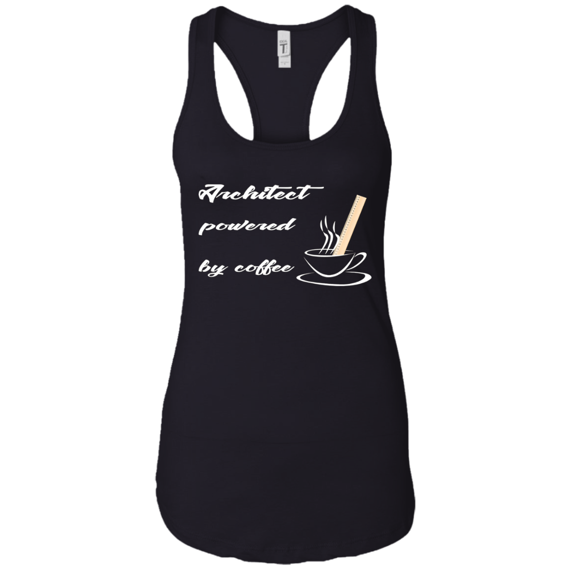 T-shirt Architecte - Architecte Powered By Coffee - Cadeau drôle