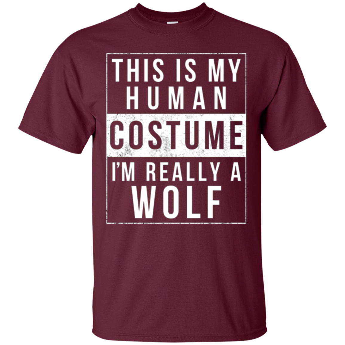 Wolf Halloween Costume Shirt Funny Easy for Kids Men Women