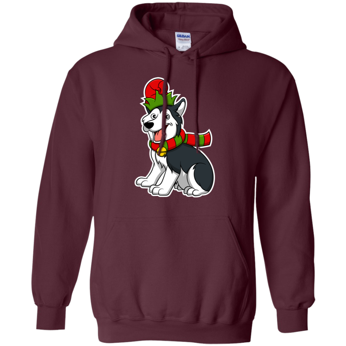 Christmas Siberian Husky Dog T-Shirt, Puppy Xmas Gift