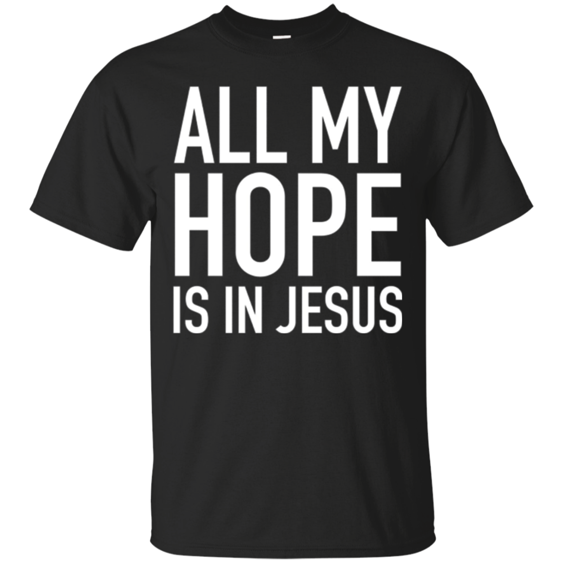 Tout mon espoir est en Jésus, citation chrétienne Chemise à manches longues