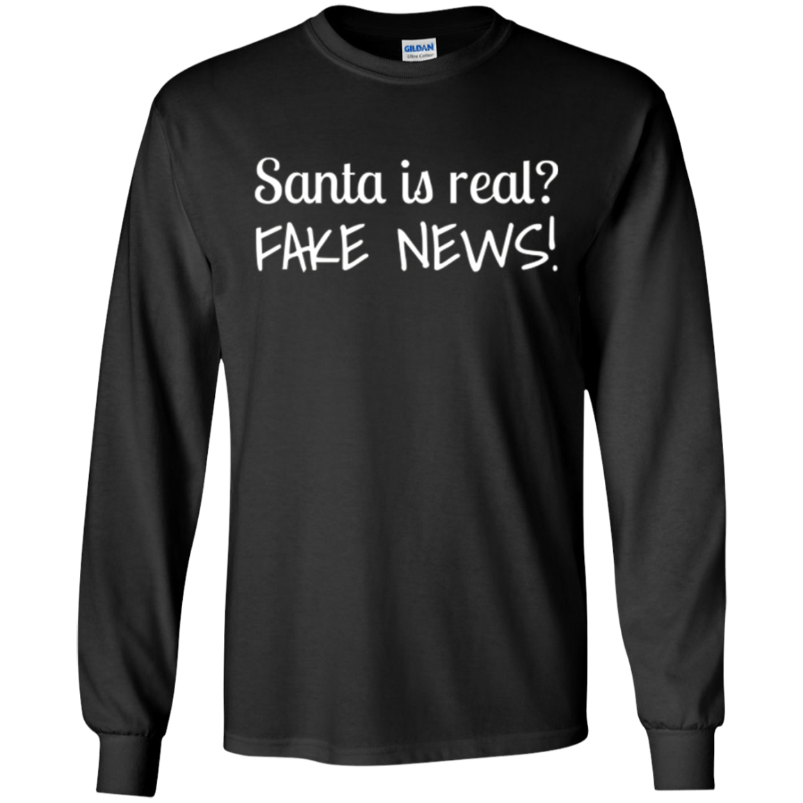 Santa Fake News T-Shirt Trump Joke Funny Christmas Gift