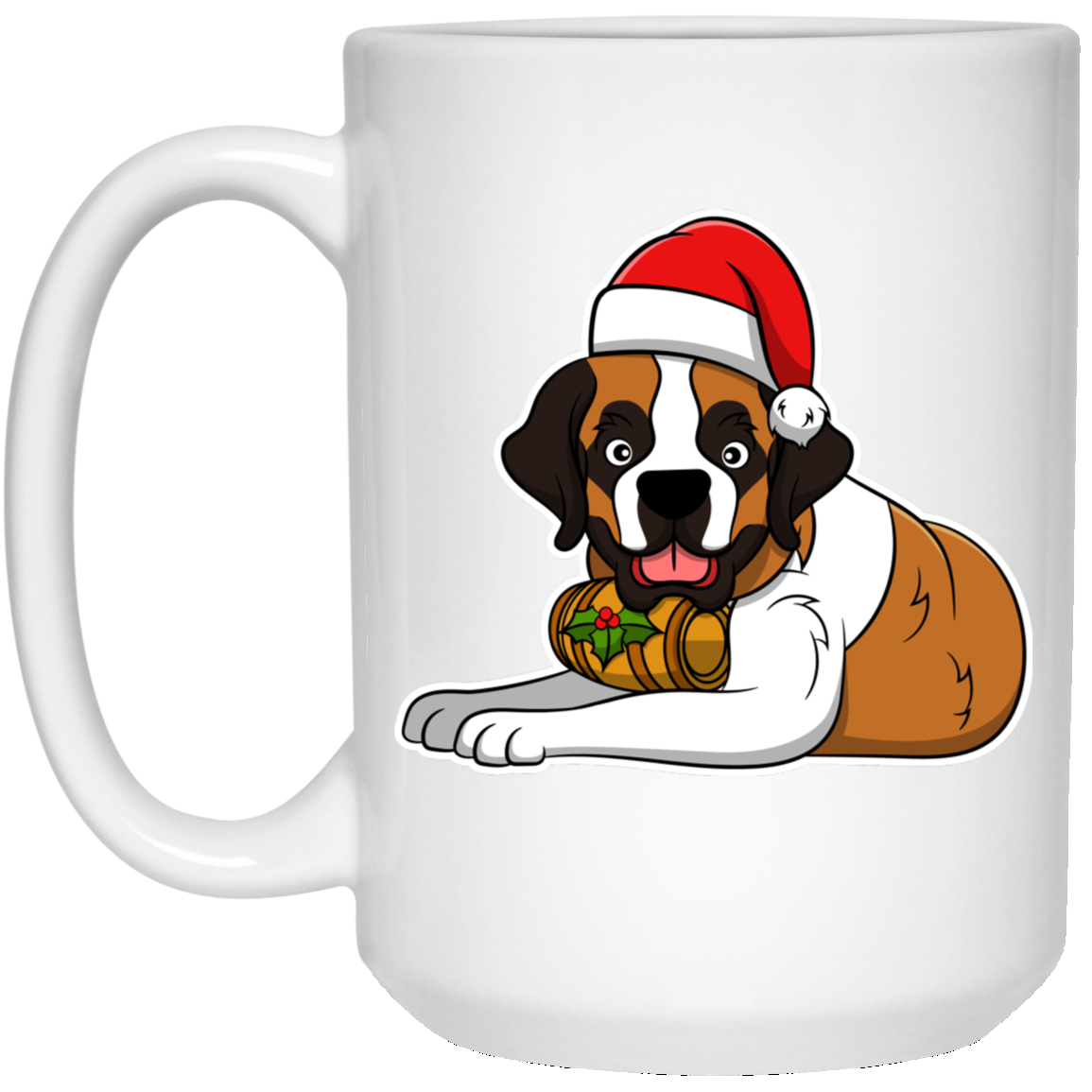 Christmas St. Bernard Dog T-Shirt, Puppy Xmas Gift