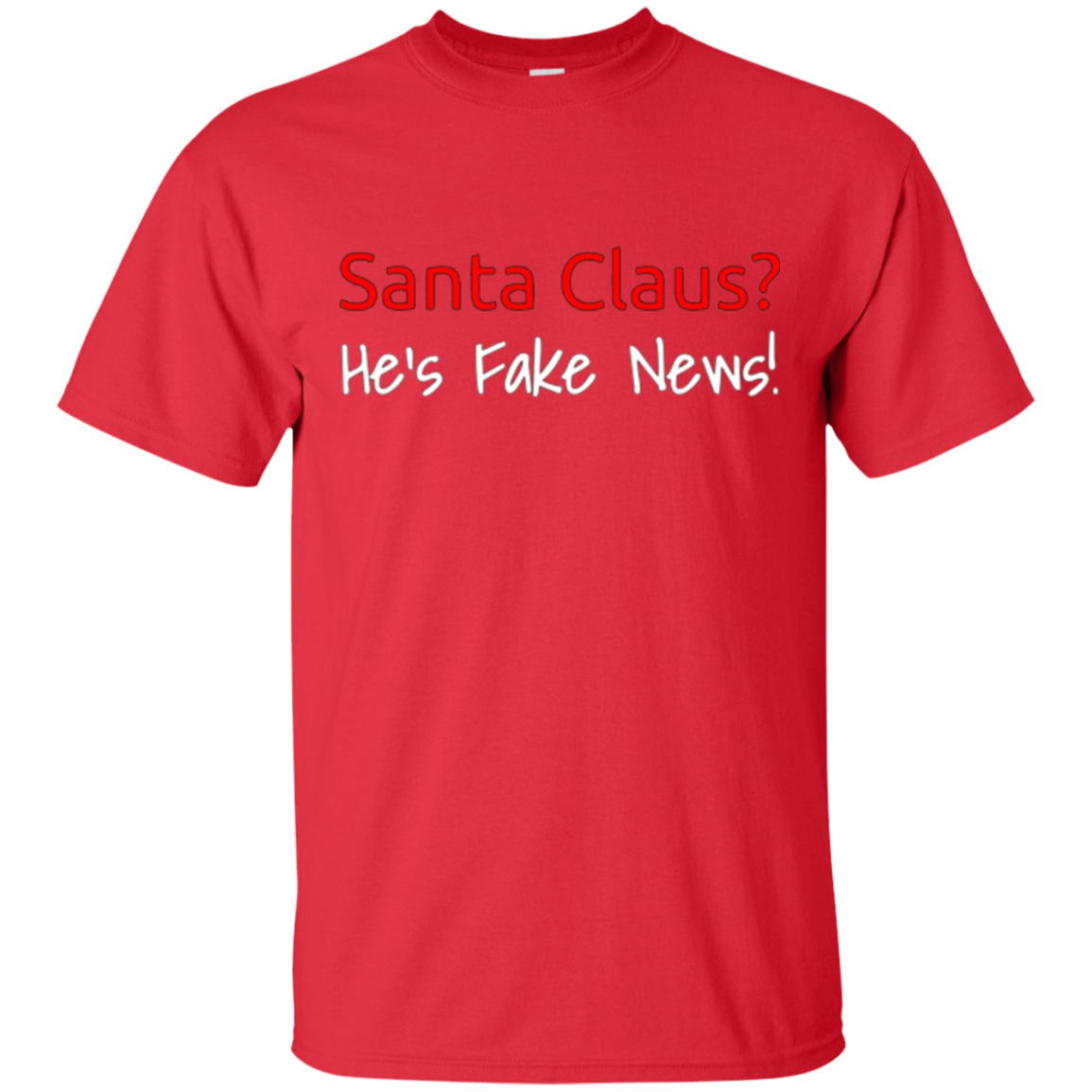 Santa Fake News T-Shirt Trump Joke Funny Christmas Gift
