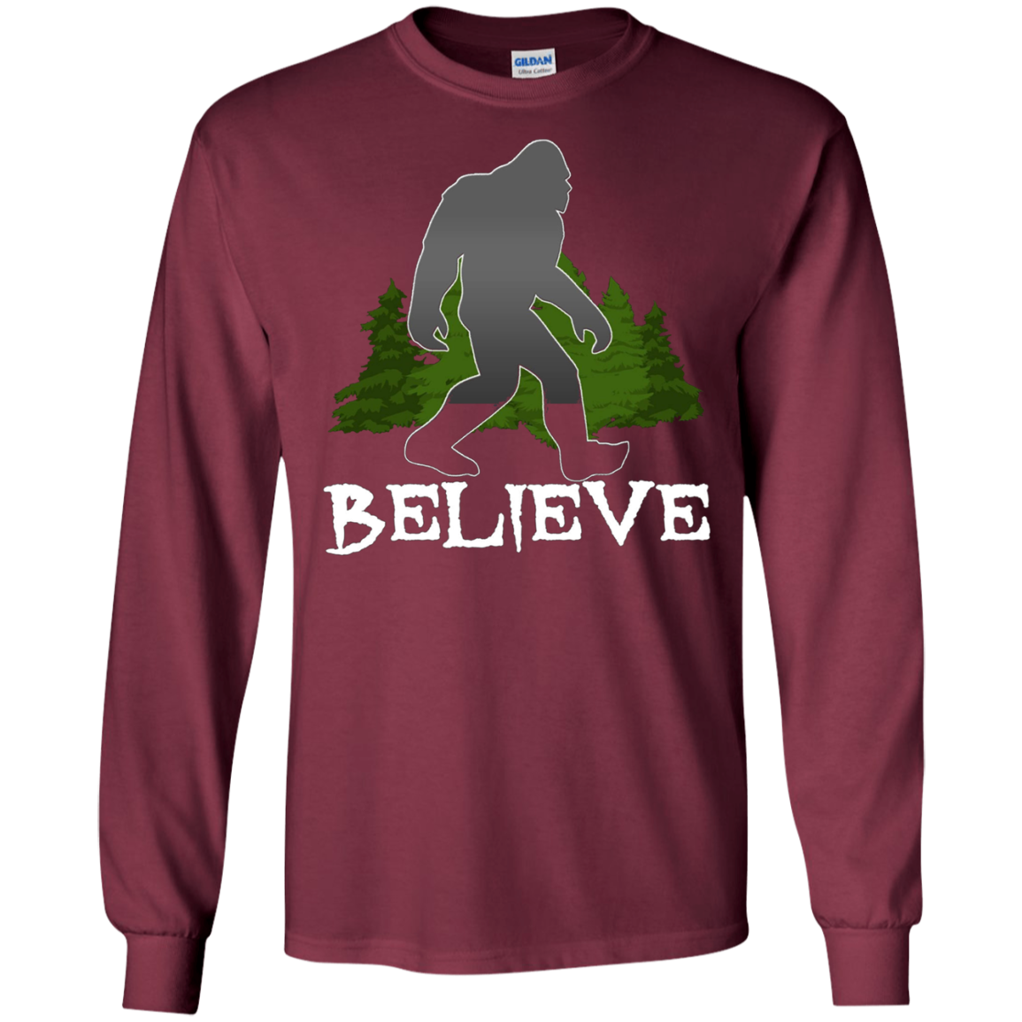 Bigfoot, Sasquatch, Yeti, I Believe Tshirt, Silhouette