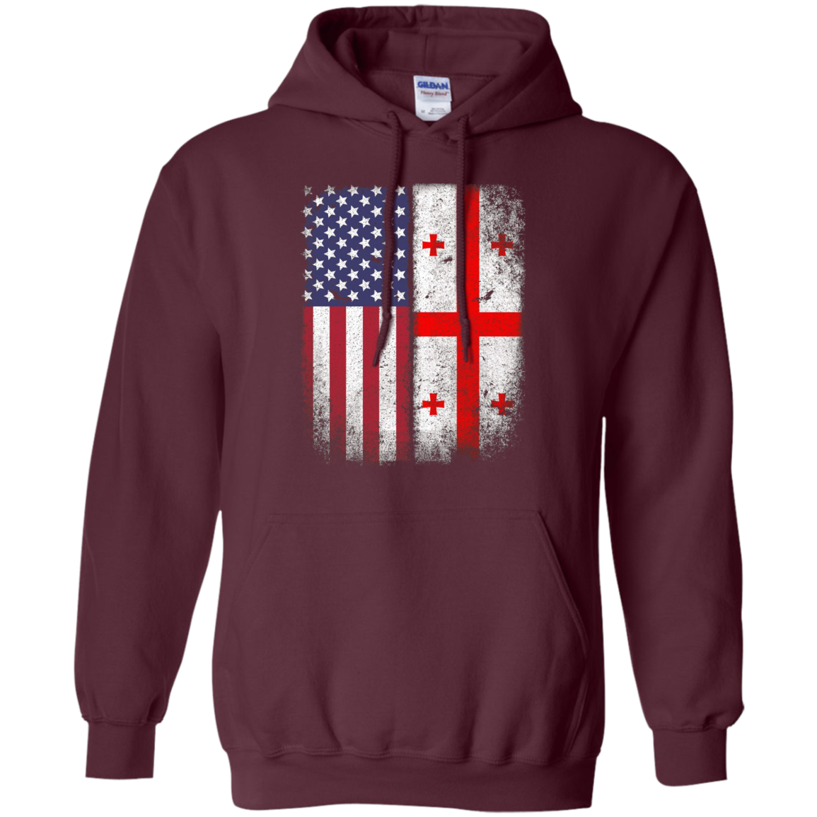 American Georgian Flag T-shirt Georgia Republic Country