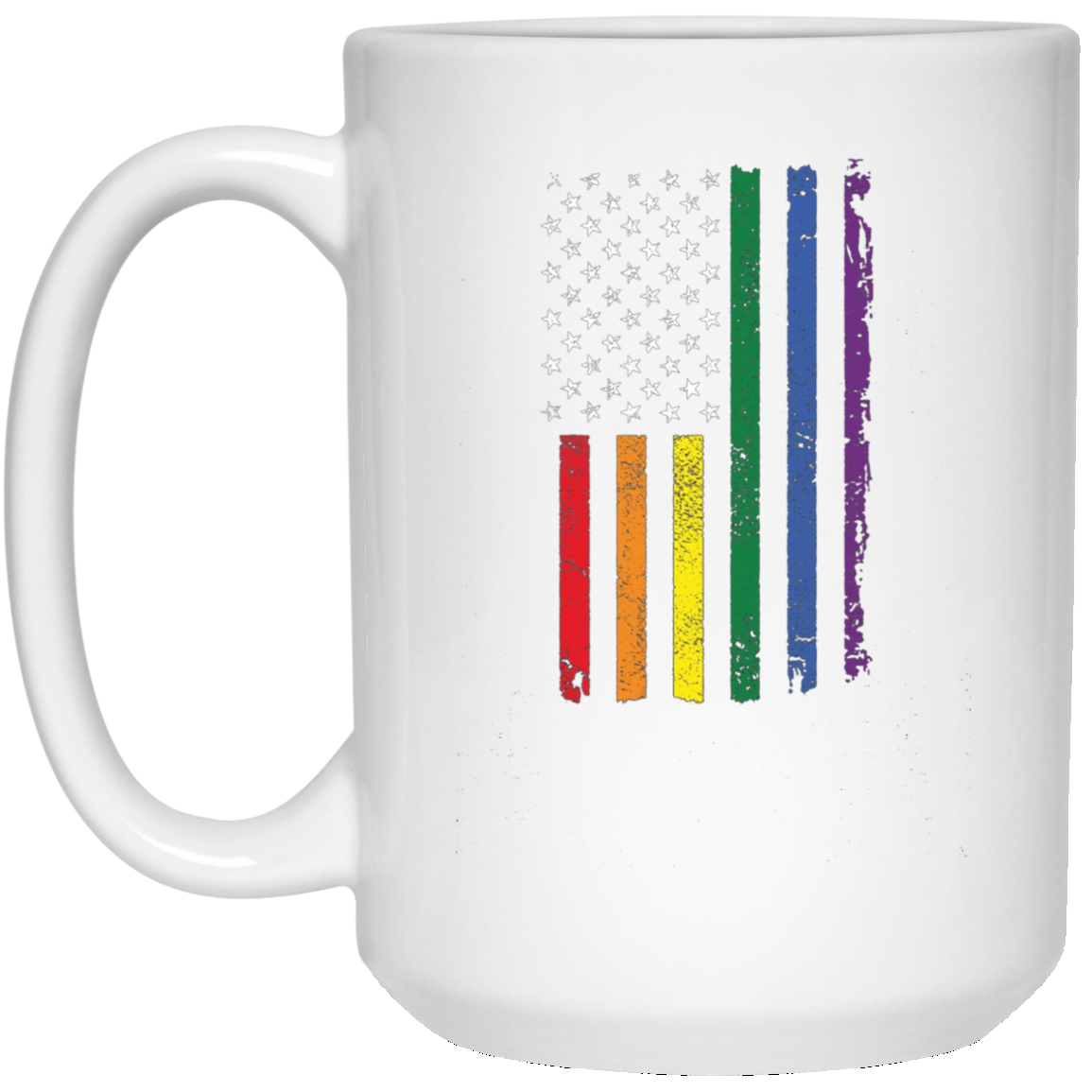 American Flag Rainbow LGBT Supporter Long Sleeve Tshirt