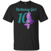 Image of 10th Birthday Girl Of Mermaid T-shirt 10 Years Old Mermaid