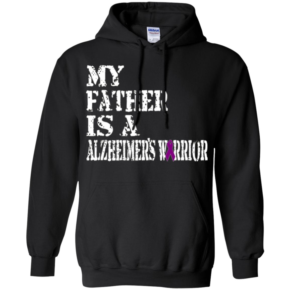 Alzheimer's Awareness Shirt For Fathers Purple Ribbon Tee